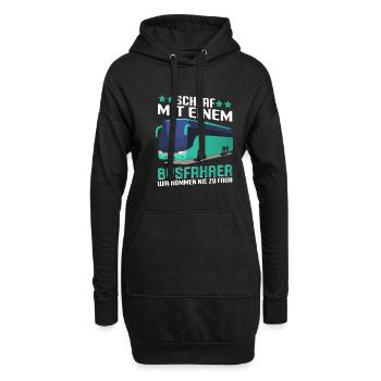 Bus Schlaf mit einem Busfahrer - Hoodie-Kleid - Schwarz - Vorne