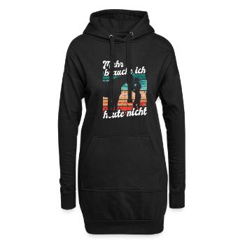 Reiterin Reiten Mehr Brauche Ich Heute Nicht - Hoodie-Kleid - Schwarz - Vorne