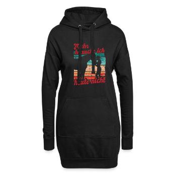 Reiterin Reiten Mehr Brauche Ich Heute Nicht - Hoodie-Kleid - Schwarz - Vorne