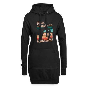 Reiterin Reiten Mehr Brauche Ich Heute Nicht - Hoodie-Kleid - Schwarz - Vorne