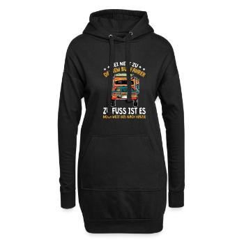 Busfahren Busfahrer Sei nett zu mir - Hoodie-Kleid - Schwarz - Vorne