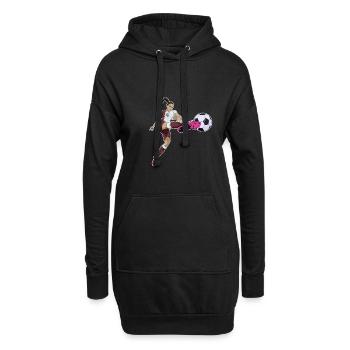 Équipe nationale arabe de football I Football Qatar - Sweat-shirt à capuche long Femme - noir - Devant