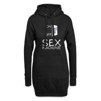Sex Machine A Selector Sexualité Humour - Sweat-shirt à capuche long Femme - noir - Devant