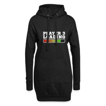 Spieler 3 Laden Neuer Gaming -Vater Baby - Hoodie-Kleid - Schwarz - Vorne