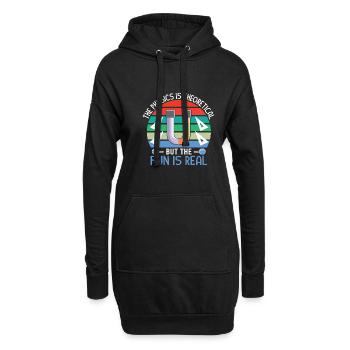 La physique est théorique, mais le plaisir est - Sweat-shirt à capuche long Femme - noir - Devant