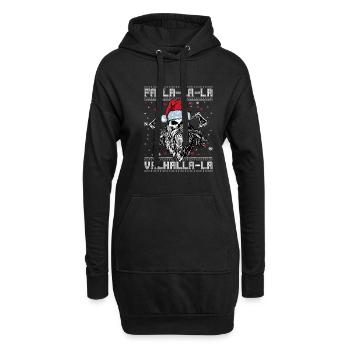 Viking Ugly Christmas – Valhalla Wikinger Outfit - Hoodie Dress - black - Front