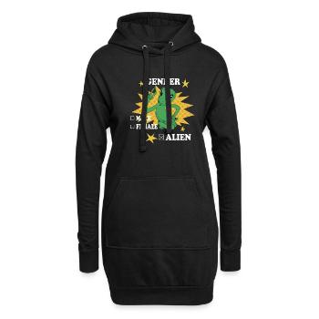 Geschlechts Männliche Frau Außerirdische - Hoodie-Kleid - Schwarz - Vorne