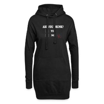 Êtes-vous ivre? Oui Non Devis Party Alcool - Sweat-shirt à capuche long Femme - noir - Devant