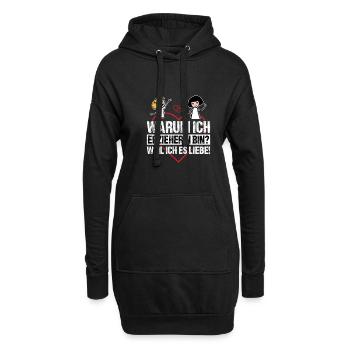 Warum ich Erzieherin bin? Weil ich es liebe - Hoodie-Kleid - Schwarz - Vorne