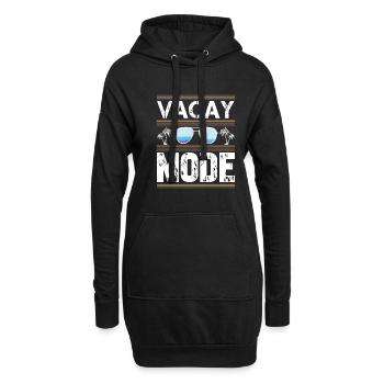 Vacay-Modus-Urlaubs-Road-Trip-Urlaubs-Outfit - Hoodie-Kleid - Schwarz - Vorne