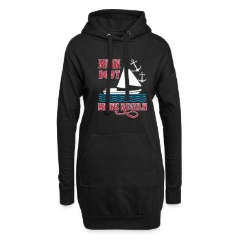 Mein Boot Meine Regeln Segeln Bootbesitzer - Hoodie-Kleid - Schwarz - Vorne