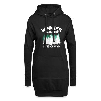 Wenn Der Wald Ruft Muss Ich Gehen Natur Wandern - Hoodie-Kleid - Schwarz - Vorne