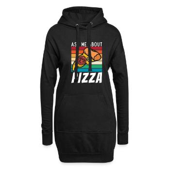 Snack Pizzalove Pizza Lover Cadeau - Sweat-shirt à capuche long Femme - noir - Devant