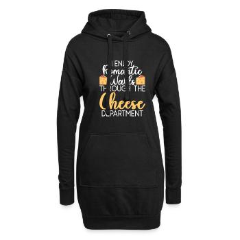 Snack Cheese Lover Cheese Gift - Sweat-shirt à capuche long Femme - noir - Devant