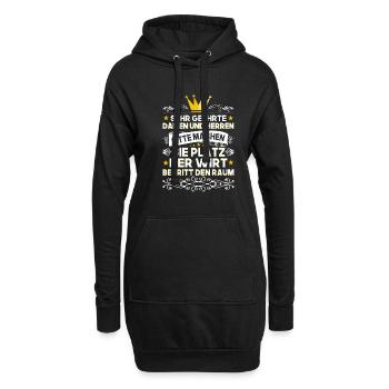 Der Wirt Betritt Den Raum Barkeeper Kneipe Spruch - Hoodie-Kleid - Schwarz - Vorne