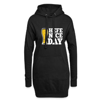 Hefe Nice Day Lustiges Bier Trinker Brauer Alkohol - Hoodie-Kleid - Schwarz - Vorne