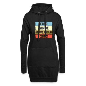 19 Years Old Epic Since November 2003 19th - Hoodie Dress - black - Front