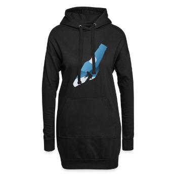 Après-ski Bière Ski Montagne Ski - Sweat-shirt à capuche long Femme - noir - Devant