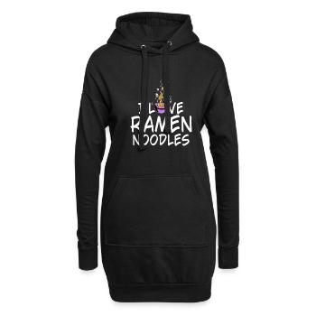 Ramen Liebhaber - Hoodie-Kleid - Schwarz - Vorne