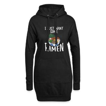 Ramen Liebhaber - Hoodie-Kleid - Schwarz - Vorne