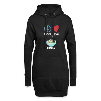 Ramen Liebhaber - Hoodie-Kleid - Schwarz - Vorne