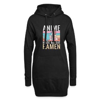 Ramen Liebhaber - Hoodie-Kleid - Schwarz - Vorne