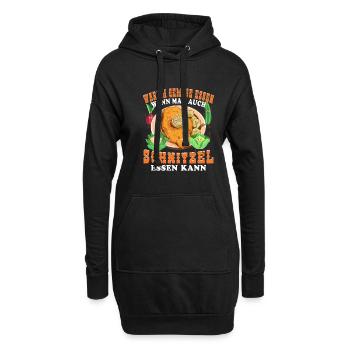Schnitzel Warum Gemüse essen? - Hoodie-Kleid - Schwarz - Vorne