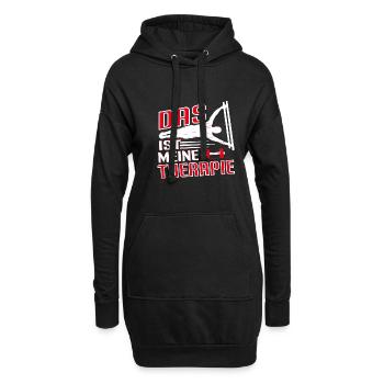 Calisthenics Fitness Das ist meine Therapie - Hoodie-Kleid - Schwarz - Vorne