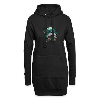 Fröhliche Weihnachten Mutter schöne Bescherung - Hoodie-Kleid - Schwarz - Vorne