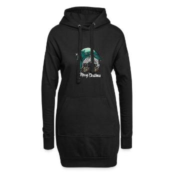 Fröhliche Weihnachten Mutter schöne Bescherung - Hoodie-Kleid - Schwarz - Vorne