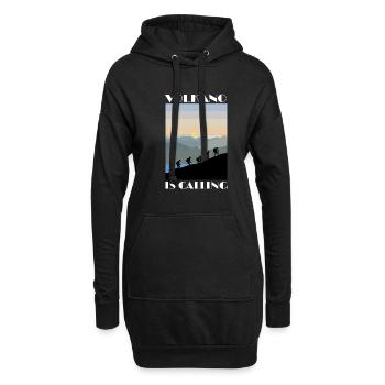 Le volcan appelle la migration de la lave le magma de feu de montagne - Sweat-shirt à capuche long Femme - noir - Devant
