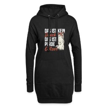Pferd Reiterin Das ist kein Dreck - Hoodie-Kleid - Schwarz - Vorne