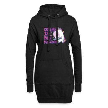 Les cookies sont mon chef passionné - Sweat-shirt à capuche long Femme - noir - Devant