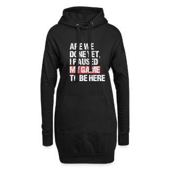 Conception de jeu Je possède mon jeu ici - Sweat-shirt à capuche long Femme - noir - Devant