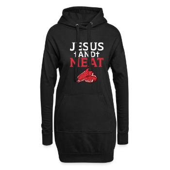 BBQ Grill Rindfleisch Liebhaber Geschenke - Hoodie-Kleid - Schwarz - Vorne