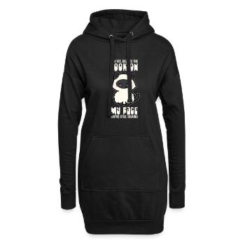 Trotz Meines Gesichtsausdrucks Redest Du Immer - Hoodie-Kleid - Schwarz - Vorne