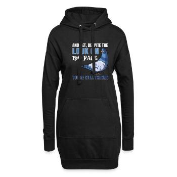 Trotz Meines Gesichtsausdrucks Redest Immer Noch - Hoodie-Kleid - Schwarz - Vorne