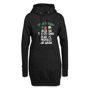 Gemüseliebhaber Vegetarische Geschenke - Hoodie-Kleid - Schwarz - Vorne