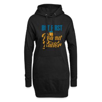 Erdnussbutter Liebhaber Geschenk - Hoodie-Kleid - Schwarz - Vorne