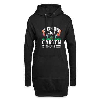 Keine Zeit Der Garten Ruft Gärtnern Hobbygärtner - Hoodie-Kleid - Schwarz - Vorne