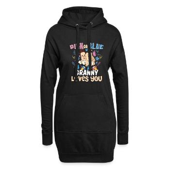 Pink or Blue Granny t’aime le meilleur grand-mère de tous les temps - Sweat-shirt à capuche long Femme - noir - Devant