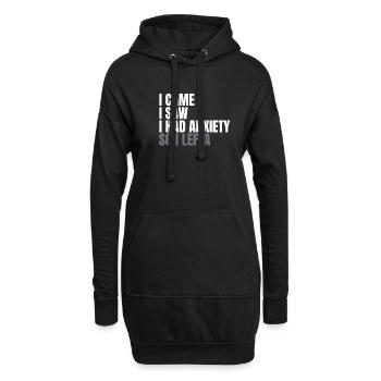 Je suis venu et j’ai vu que j’avais peur - Sweat-shirt à capuche long Femme - noir - Devant