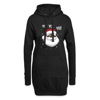 Schwarzer Weihnachtsmann Imani Faith - Hoodie-Kleid - Schwarz - Vorne