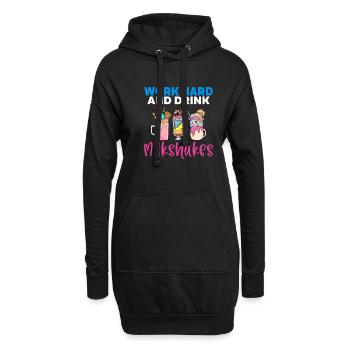 J’adore Milkshakes Milkshake Gift - Sweat-shirt à capuche long Femme - noir - Devant
