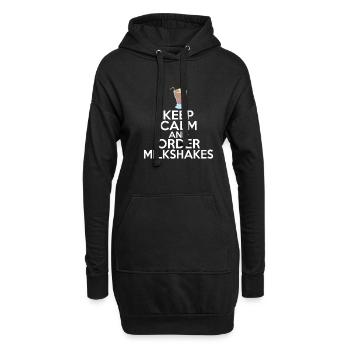 Ich liebe Milchshakes Milchshake Geschenk - Hoodie-Kleid - Schwarz - Vorne