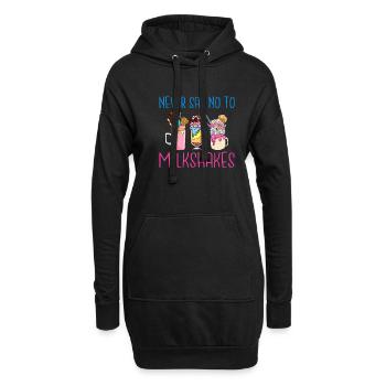J’adore Milkshakes Milkshake Gift - Sweat-shirt à capuche long Femme - noir - Devant