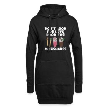 J’adore Milkshakes Milkshake Gift - Sweat-shirt à capuche long Femme - noir - Devant