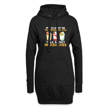 J’adore Milkshakes Milkshake Gift - Sweat-shirt à capuche long Femme - noir - Devant