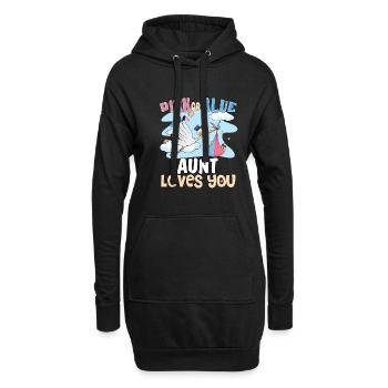 Pink or Blue Aunt Loves You Best Auntie Ever Aunt - Hoodie-Kleid - Schwarz - Vorne
