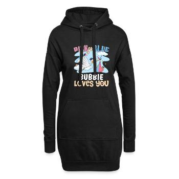 Pink or Blue Bubby Loves You Jewish Grandmother - Hoodie-Kleid - Schwarz - Vorne